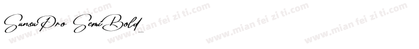 SansaPro SemiBold字体转换